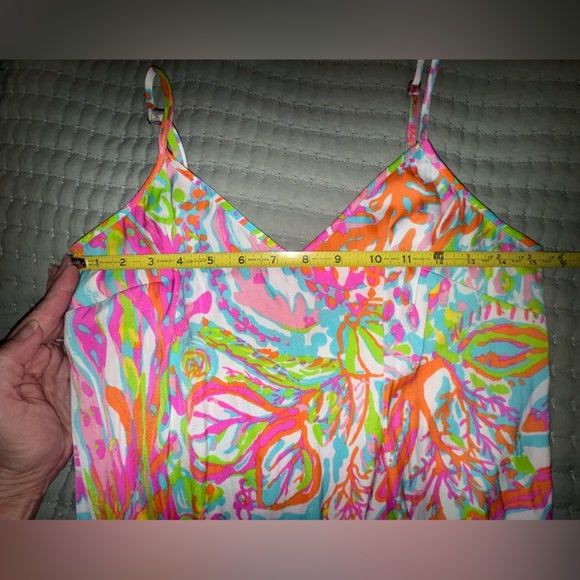 Lilly Pulitzer Fanning Romper Jam Out Print (No Belt) size Small - Picture 3 of 13